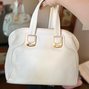 Fendi Chameleon Handbag Tote in White